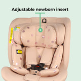 MBCSSPIN i-Size (40-150cm) Spin Car Seat - Pink Polka - GRADE A