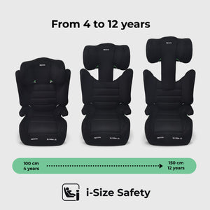 My Babiie MBCSB30 i-Size (100-150cm) High Back Booster Car Seat - Black