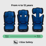 MBCSB30 i-Size (100-150cm) High Back Booster Car Seat - Blue & Black