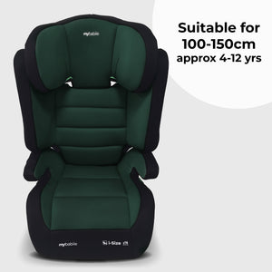 i-Size (100-150cm) High Back Booster Car Seat - Green - Grade A
