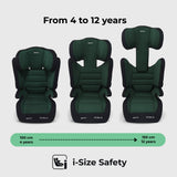My Babiie MBCSB30 i-Size (100-150cm) High Back Booster Car Seat - Green & Black