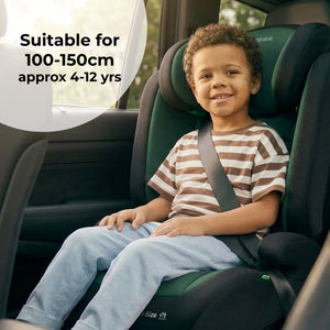 My Babiie MBCSB30 i-Size (100-150cm) High Back Booster Car Seat - Green & Black