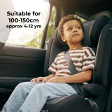MBCSB30 i-Size (100-150cm) High Back Booster Car Seat - Grey & Black