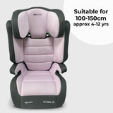 MBCSB30 i-Size (100-150cm) High Back Booster Car Seat - Pink & Grey