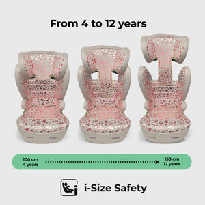 My Babiie MBCSB30 i-Size (100-150cm) High Back Booster Car Seat - Pink Leopard