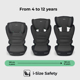 MBCSB30 i-Size (100-150cm) High Back Booster Car Seat - Grey & Black
