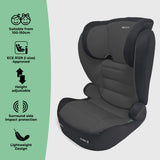MBCSB30 i-Size (100-150cm) High Back Booster Car Seat - Grey & Black