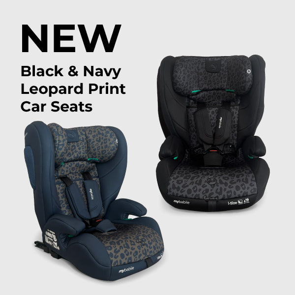 My Babiie Toddler Car Seats - Black and Navy Leopard