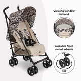 MB01 Lightweight Stroller - Fawn Leopard