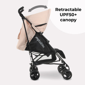 My Babiie MB01 Lightweight Stroller - Quilted Blush Pink