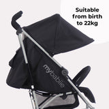 MB02 Lightweight Stroller - Black - Grade A