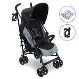 MB02 Plus Lightweight Stroller - Black and Grey