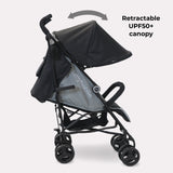 My Babiie MB02 Lightweight Stroller - Black and Grey