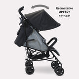 My Babiie MB02 Lightweight Stroller - Black and Grey