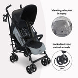 My Babiie MB02 Lightweight Stroller - Black and Grey