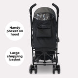 My Babiie MB02 Lightweight Stroller - Black and Grey