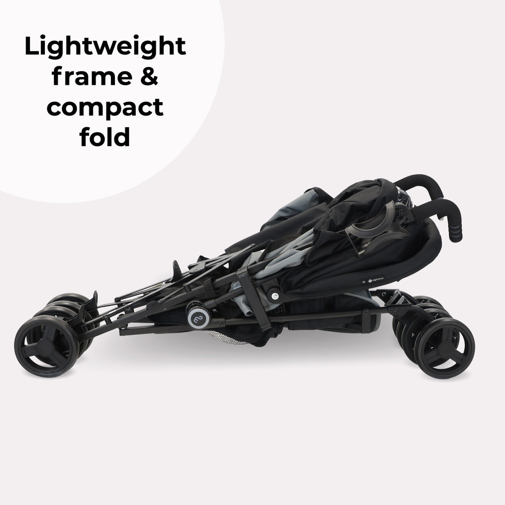 My Babiie Lightweight Twin Pram MB02 Plus Lightweight Stroller