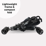 My Babiie MB02 Lightweight Stroller - Black and Grey