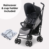 My Babiie MB02 Lightweight Stroller - Black and Grey