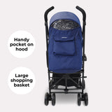 My Babiie MB02 Lightweight Stroller - Blue and Grey