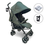 My Babiie MB02 Plus Lightweight Stroller - Forest Green