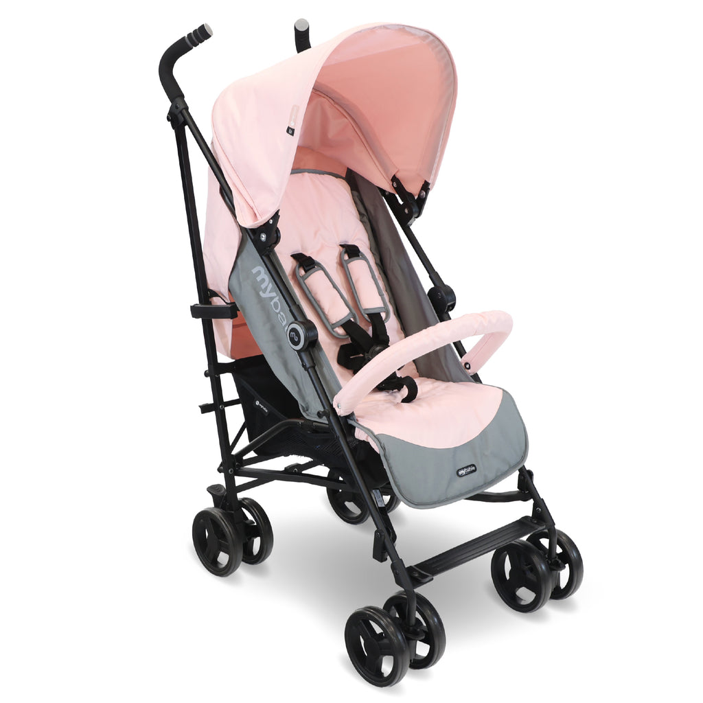 MB02 Lightweight Stroller Pink and Grey