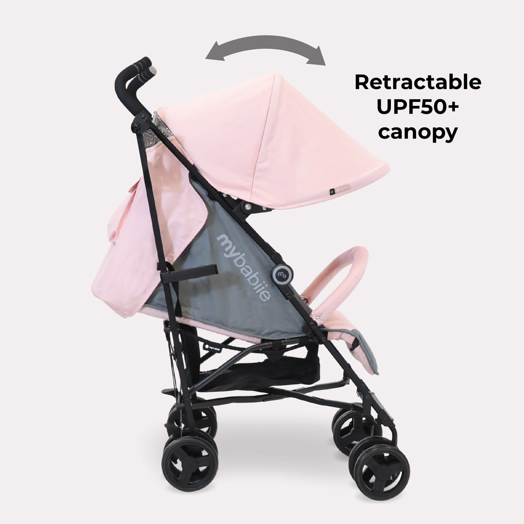 MB02 Lightweight Stroller Pink and Grey - Main Image