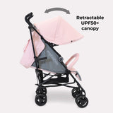 My Babiie MB02 Lightweight Stroller - Pink and Grey