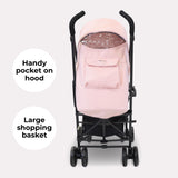 My Babiie MB02 Lightweight Stroller - Pink and Grey