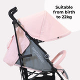 My Babiie MB02 Lightweight Stroller - Pink and Grey