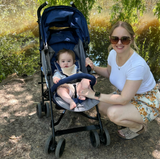 MB02 Plus Lightweight Stroller - Blue and Grey