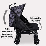 Dani Dyer "Cherish" Black Geo Twin Stroller - Grade A