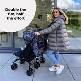 Dani Dyer "Cherish" Black Geo Twin Stroller - Grade A