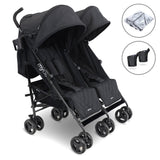 My Babiie MB12 Double Stroller - Black