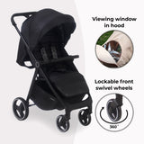 MB160 Pushchair - Black Leopard