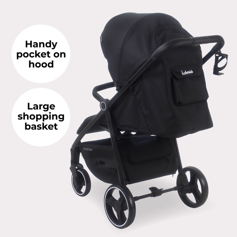 MB160 Plus Pushchair - Black Leopard - Grade B