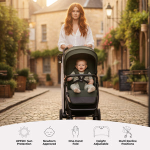 My Babiie MB170 Plus Pushchair - Green
