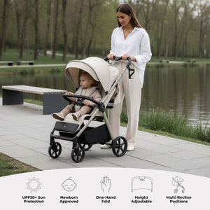 My Babiie MB170 Plus Pushchair - Ivory