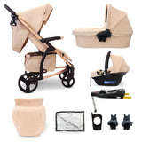 MB200i 3-in-1 Travel System with i-Size Car Seat + Base - Blush