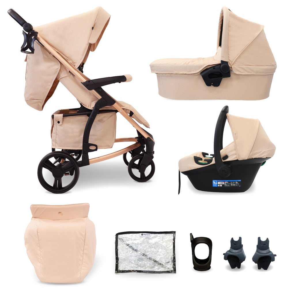 MB200i 3-in-1 Travel System with i-Size Car Seat Blush – My Babiie