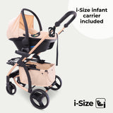 MB200i 3-in-1 Travel System with i-Size Car Seat + Base - Blush