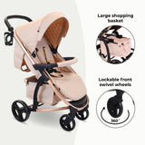 My Babiie MB200i 3-in-1 Travel System with i-Size Car Seat + Base - Blush