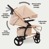 MB200i 3-in-1 Travel System with i-Size Car Seat + Base - Blush