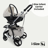 MB200i 3-in-1 Travel System with i-Size Car Seat + Base - Oatmeal