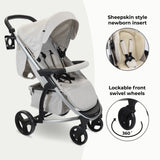 MB200i 3-in-1 Travel System with i-Size Car Seat + Base - Oatmeal