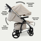 MB200i 3-in-1 Travel System with i-Size Car Seat + Base - Oatmeal