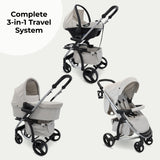 MB200i 3-in-1 Travel System with i-Size Car Seat + Base - Oatmeal