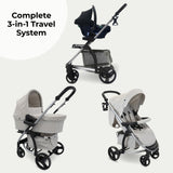 My Babiie MB200i 3-in-1 Travel System with i-Size Car Seat - Oatmeal