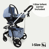 MB200i 3-in-1 Travel System with i-Size Car Seat + Base - Blue Plaid