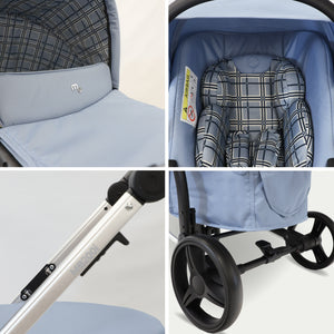My Babiie MB200i 3-in-1 Travel System with i-Size Car Seat - Blue Plaid